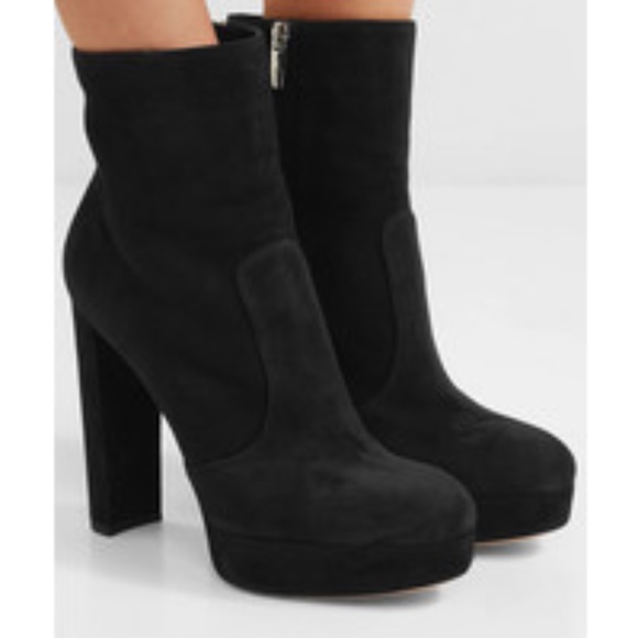 Gianvito Rossi Suede Brook Platform Ankle Boots.  Black. Size EU 39 US 9 - Picture 16 of 16